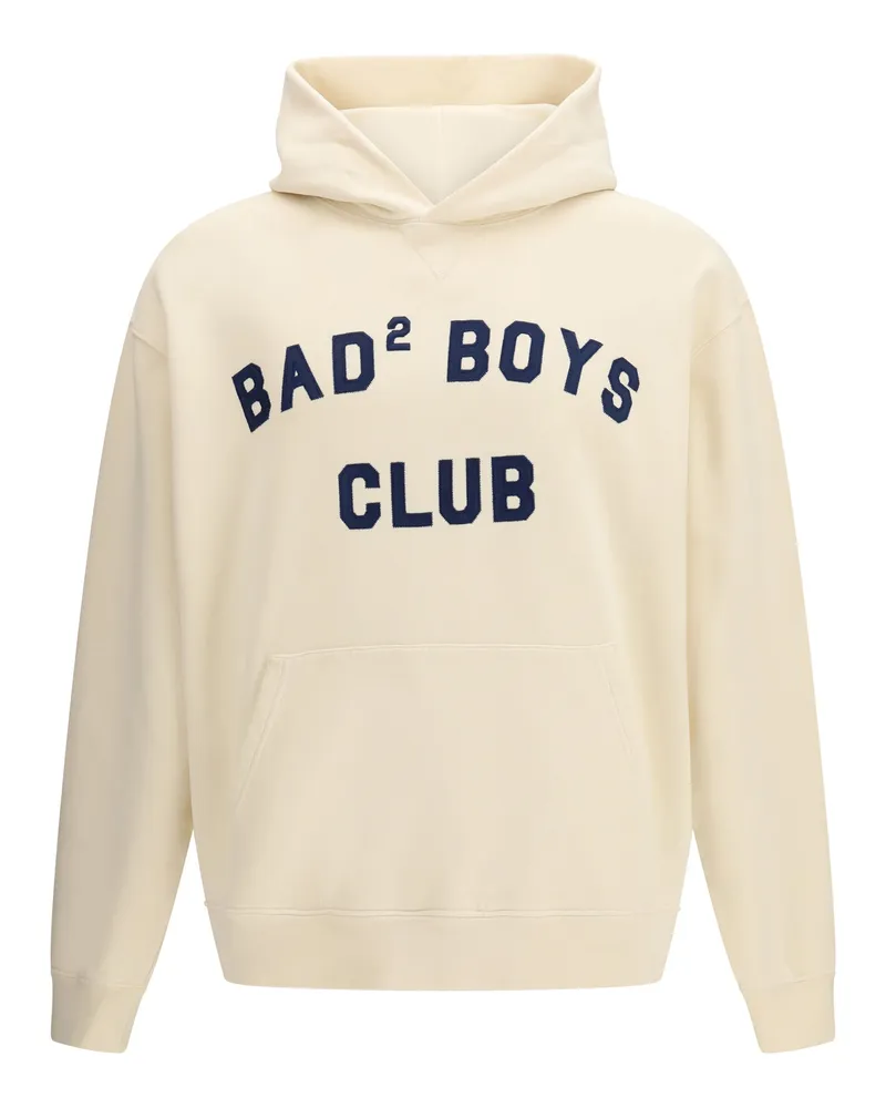 Dsquared2 Men Crewneck Sweatshirt Vintage Fade Ivory Cotton Sweatshirts Sweater Ivory