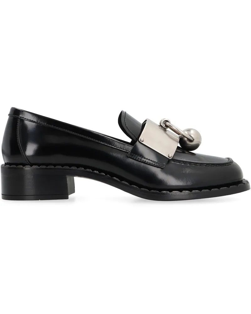 Prada Women's Brushed Leather Loafers Black Calfskin Black