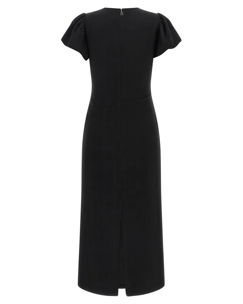 ROTATE Birger Christensen Puff Sleeve Dress — Black Black