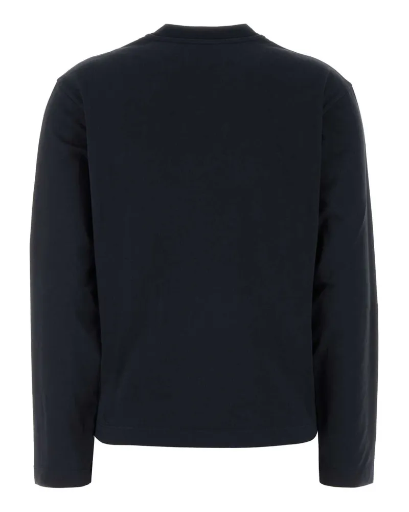 Jil Sander Women Logo-Embroidered Cotton T-Shirt Navy Navy