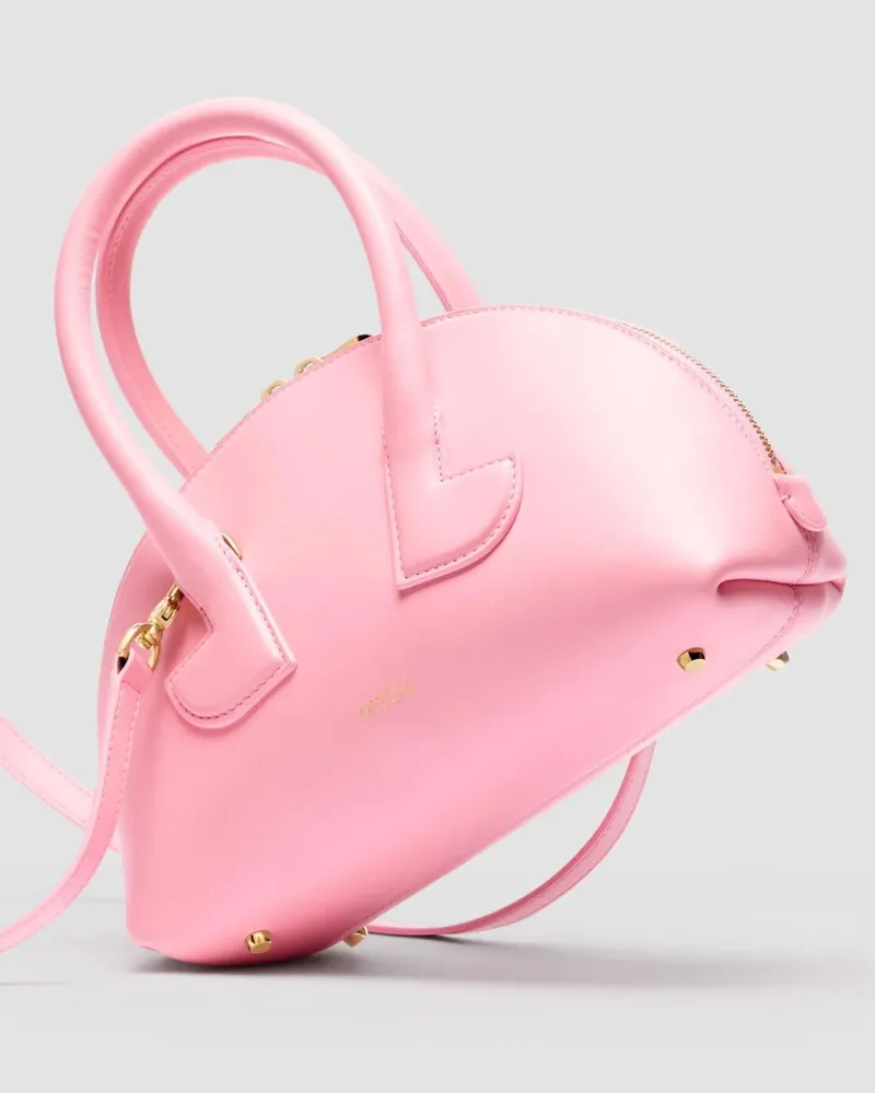 Patou Calf Leather Bowling Bag — Pink Pink