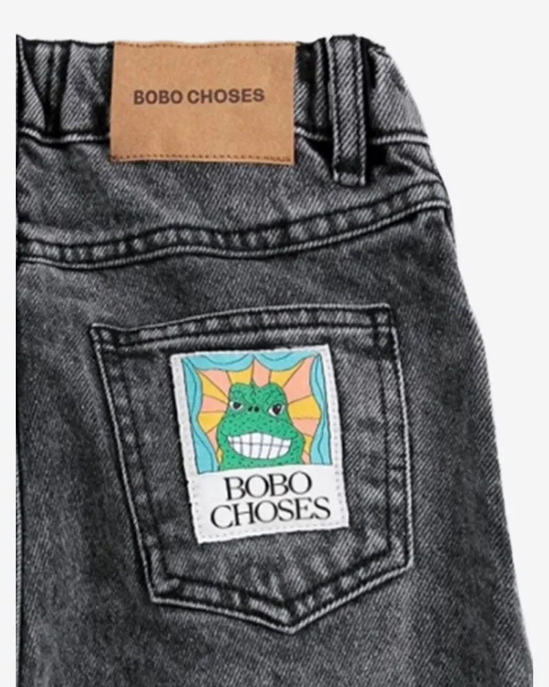 BOBO CHOSES Boys' Jeans, Organic Cotton, Black Black