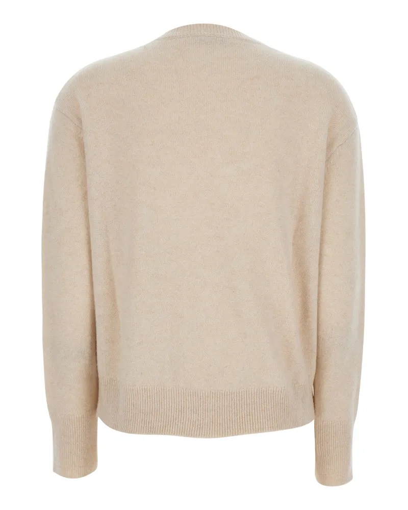 Max Mara Women's Sweater Fata Beige Cashmere Tops Top Beige
