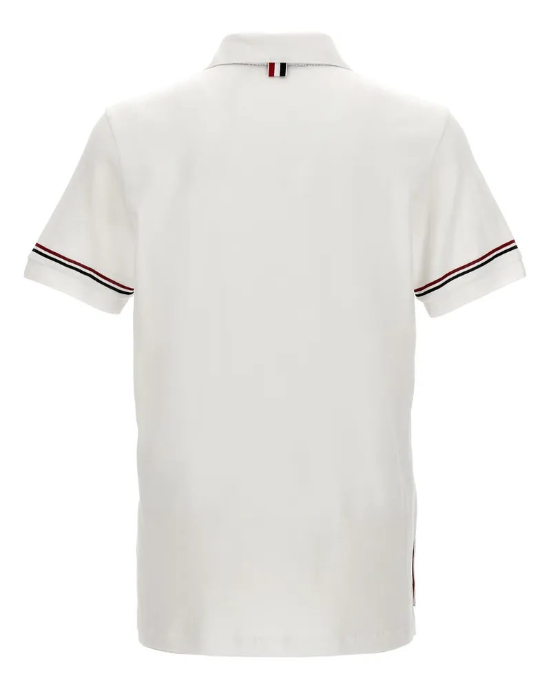 Thom Browne Men's White Cotton Polo Shirt White