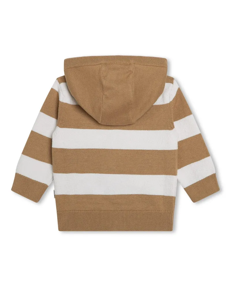 HUGO BOSS Tricot Cotton Cardigan — Beige Beige