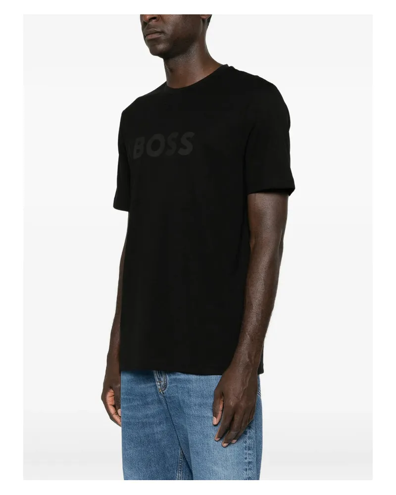 HUGO BOSS Logo Cotton T-Shirt — Black Black