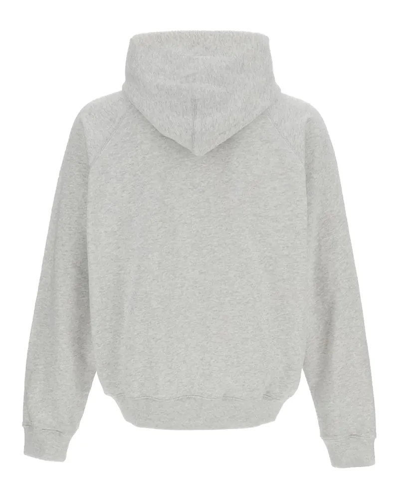 A.P.C. Men Hoodie Duck Pla Heathered Grey Cotton Sweatshirts Sweater Gray