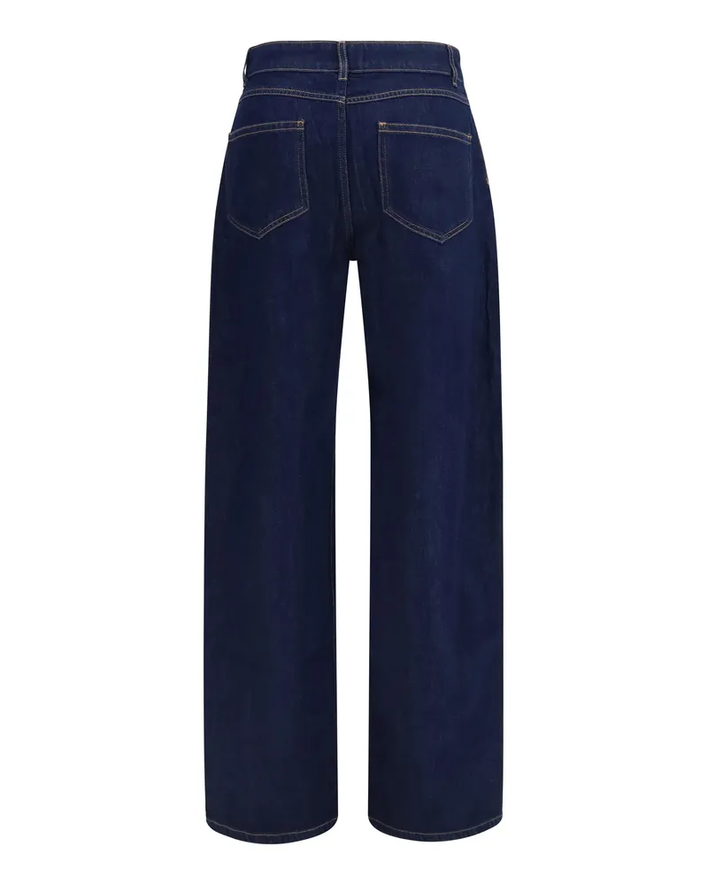 Max Mara Women's Barrel Jeans Scuro Pulito Cotton 