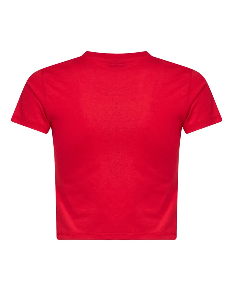Gucci Women Cropped Jersey T-Shirt Red Silk T-Shirts & Jerseys Red
