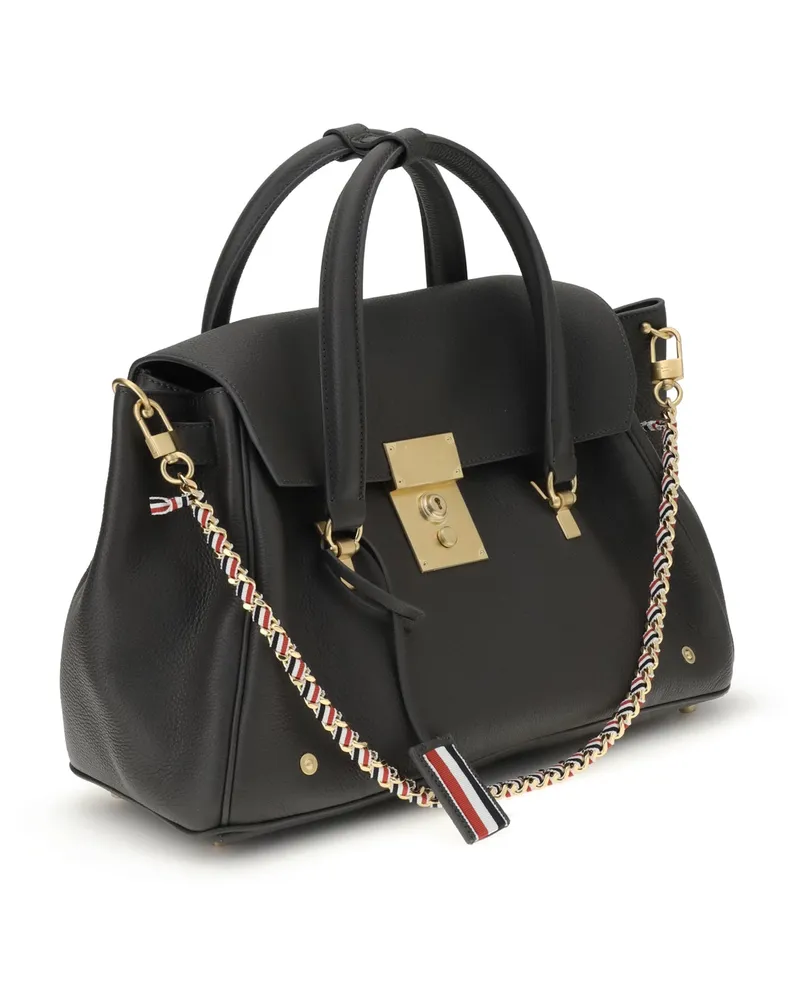 Thom Browne Women's Mrs.thom Handbag Dark Grey Calf Leather Bos Taurus Handbags Hand Bags Gray