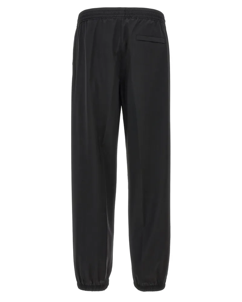 Givenchy Men Black Virgin Wool Casual Pants Black