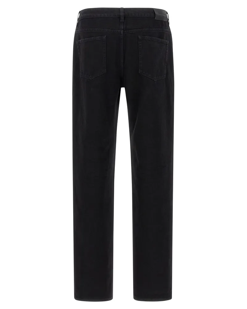 Saint Laurent Men's Black Cotton Straight-Leg Jeans Clothing Black