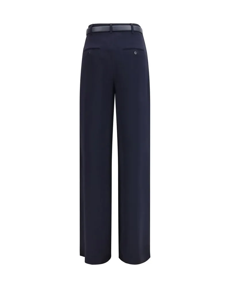 Max Mara Women's Blue Triacetate Dress Pants Navy