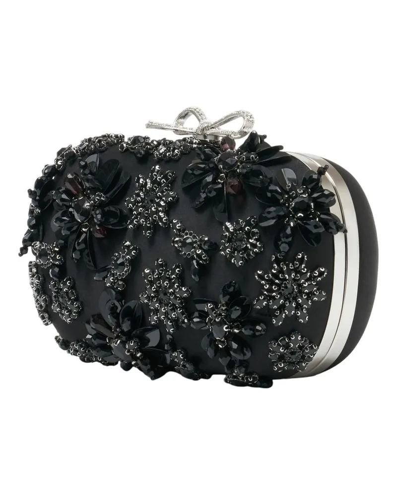 Self-Portrait Women's Clutch - Self Portrait Silk Black Bags Clutches Black