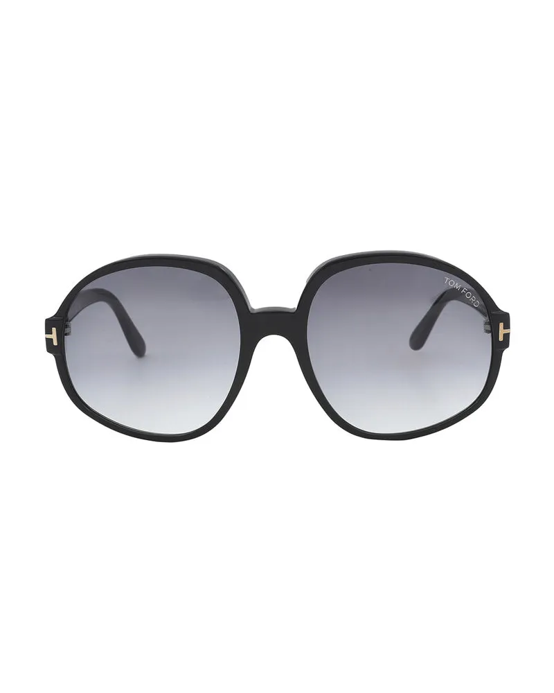 Tom Ford FT099101B Oval Gradient Lens Sunglasses — Black Black