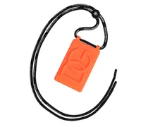 Unisex Holder Neon Orange Rubber Dg Embossed Adjustable Badge Accessory