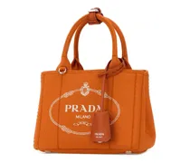 Women's Orange Canvas Mini  Jardiniã¨re Handbag Papaya Borse A Mano Bag
