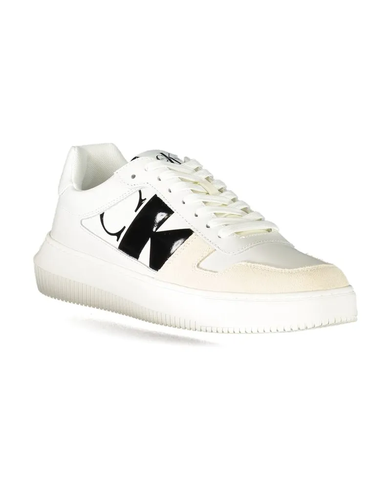 Calvin Klein Contrast CK Logo Sneaker — White White