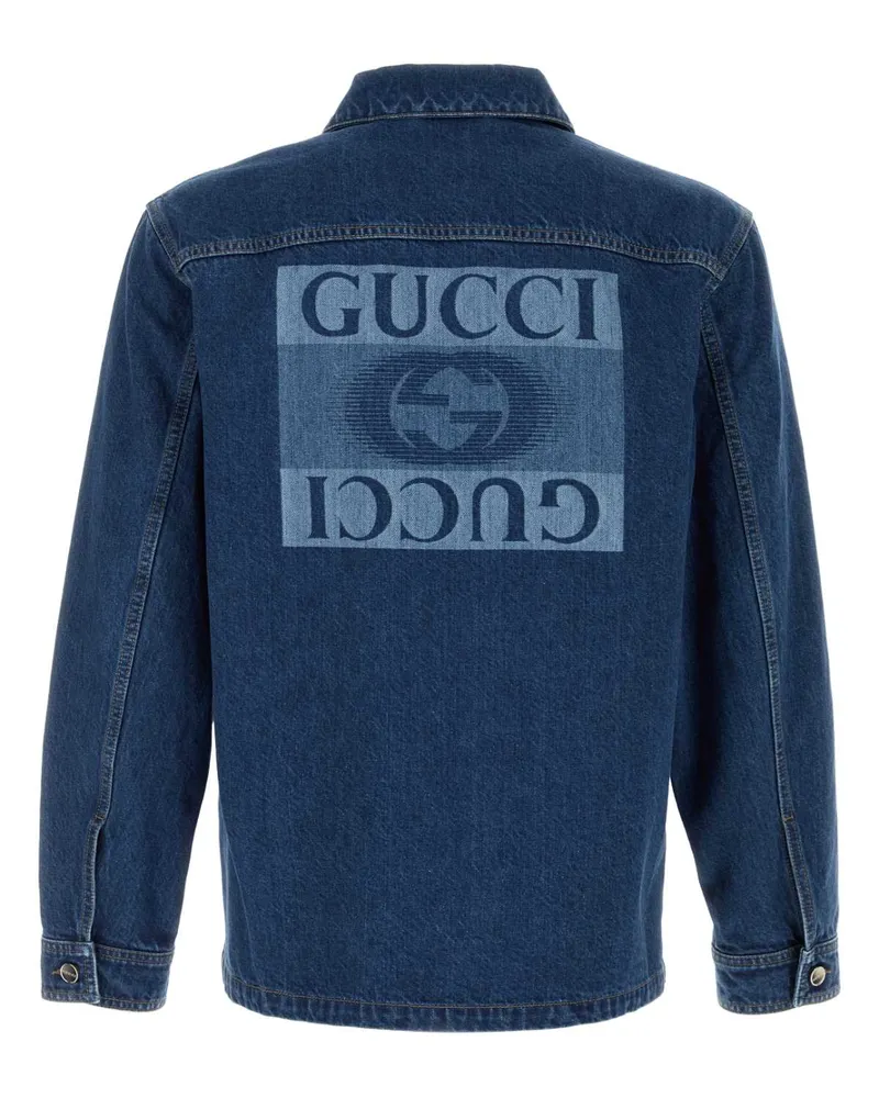Gucci Men's Denim Jacket Bluemix Exterior: Cotton Other Fibers Giubbini Blue