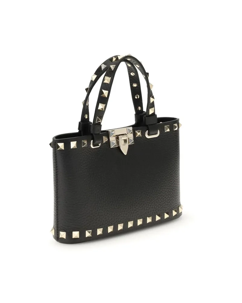 Valentino Garavani Women's Top Handle Bag Black Calf Leather Bos Black