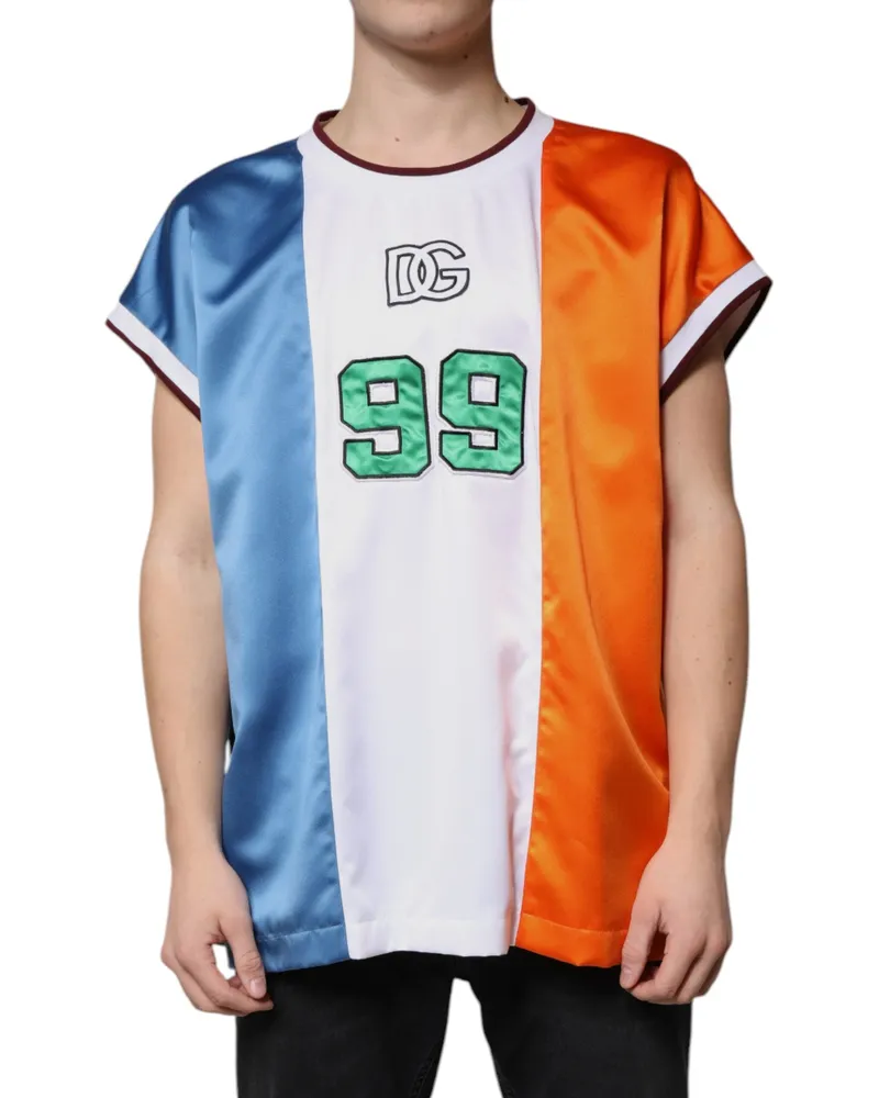 Dolce & Gabbana Men's Multicolor Jersey Tank Sleeveless T-Shirt Polyester Multicolor