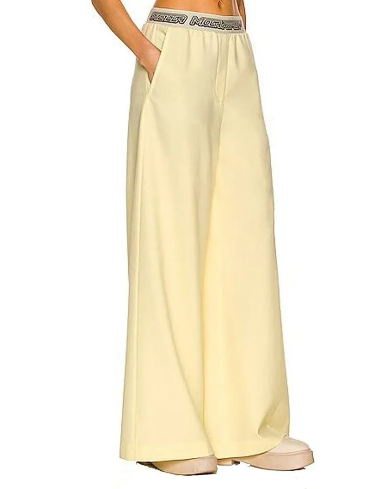 Stella McCartney Women's Bicolor Wool Casual Pants Yellow