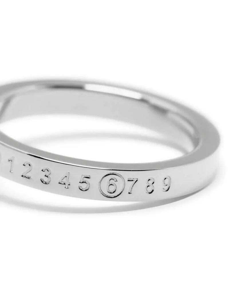 Maison Margiela Engraved Logo Ring — Silver Silver