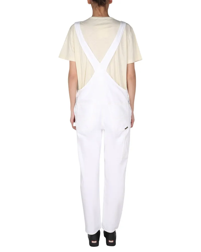 WASHINGTON DEE CEE Denim Overalls Jumpsuit — White White