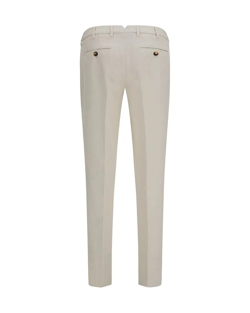 Brunello Cucinelli Men's White Cotton Casual Pants White