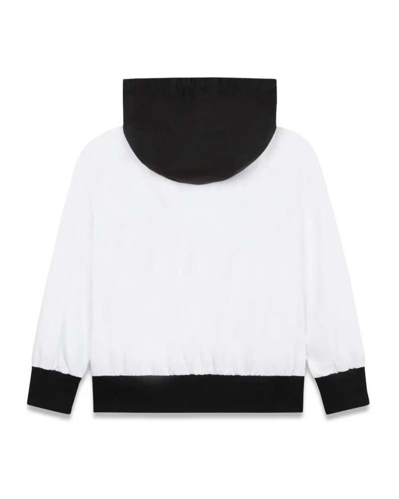 DKNY Hooded Polyester Jacket — White White