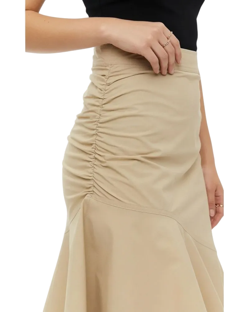 Pinko Women's Skirt Beige Cotton Apparel Beige