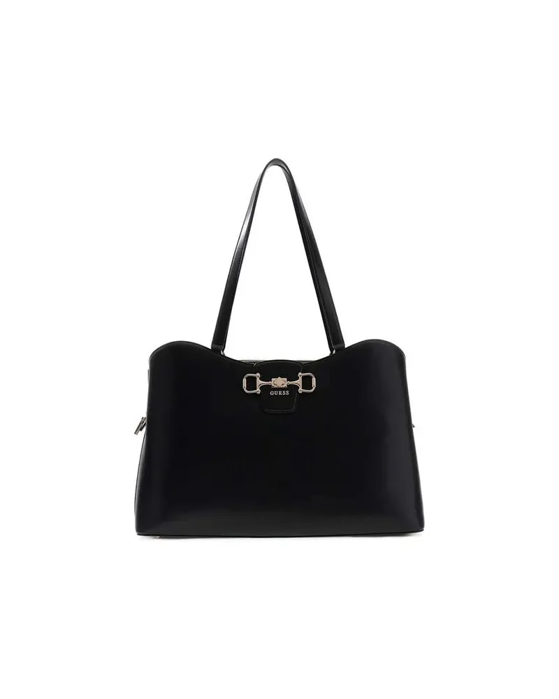 Guess Women's Tote Bag Black Polyurethane - Tote-Bags Black