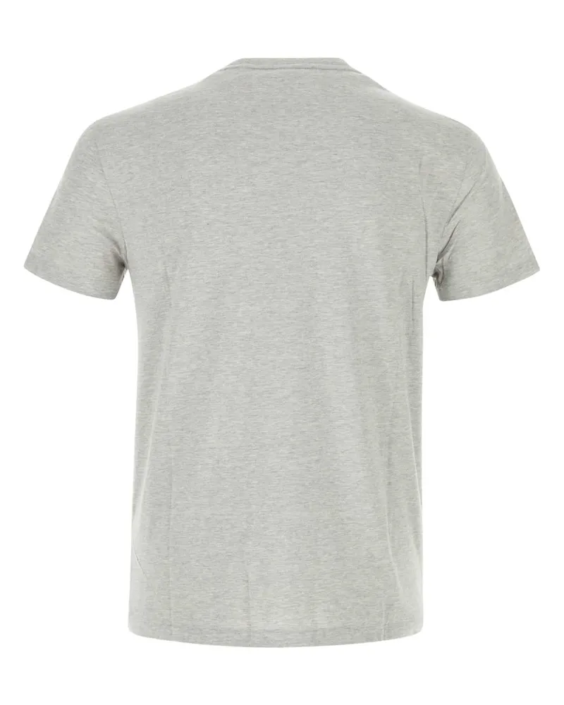 Ralph Lauren Men's Grey Cotton T-Shirt Springheatherc1730 Exterior Exterior: T-shirts And Polos Gray