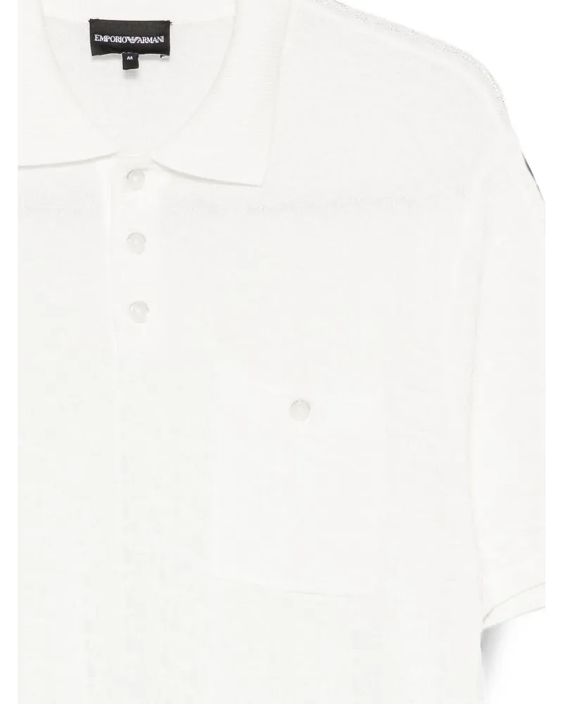 Emporio Armani Knitted Cotton Polo — white White