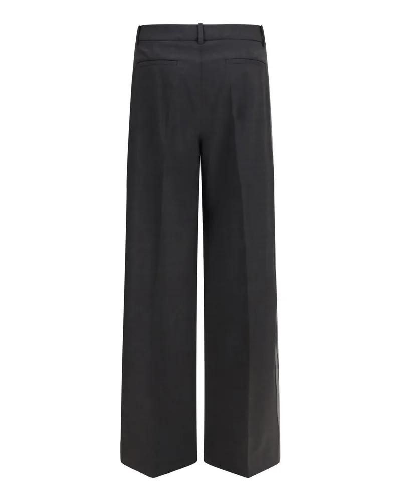 P.A.R.O.S.H. Wide-Leg Tailored Trousers — Brown Brown