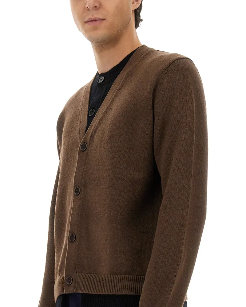 J.W.Anderson Wool-Cashmere Blend Cardigan — Brown Brown