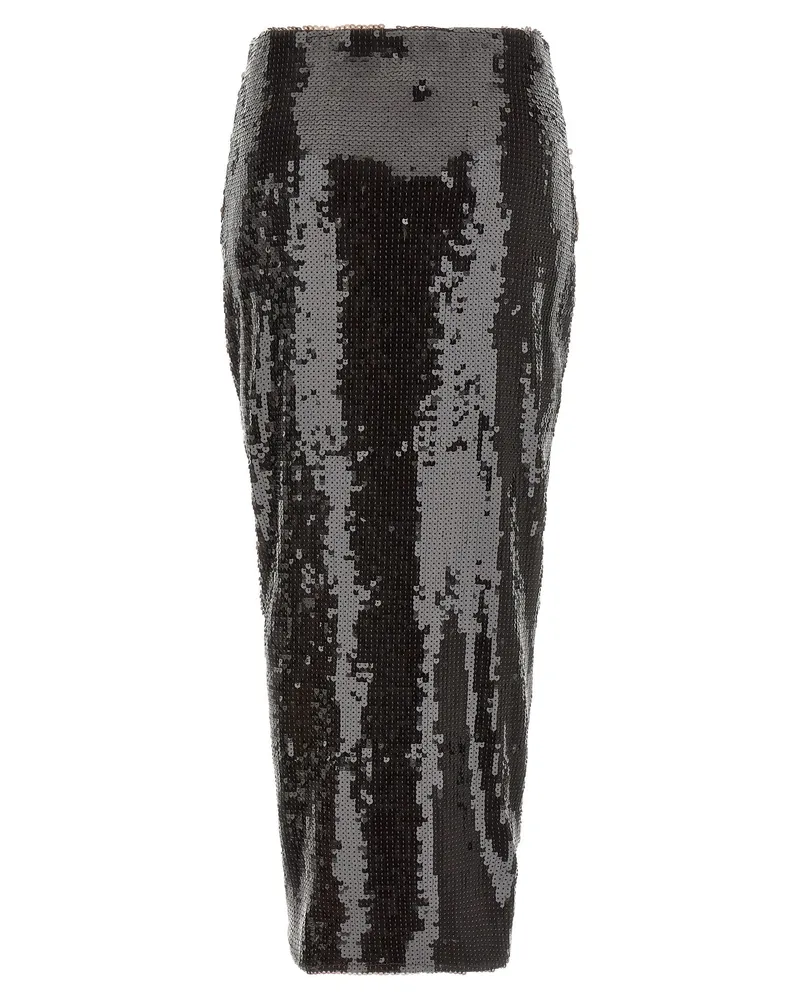 ROTATE Birger Christensen Sequin Knot Skirt — Black Black