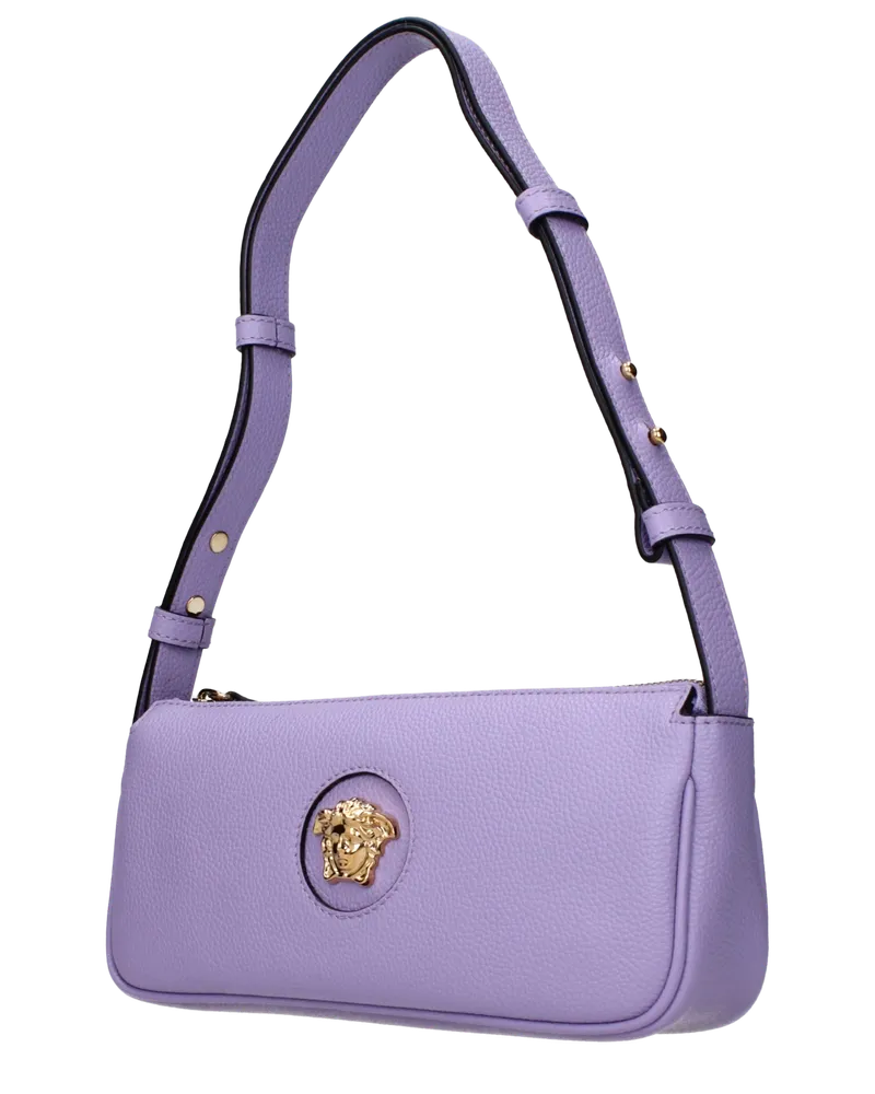Versace Leather Shoulder Bag — Purple Purple