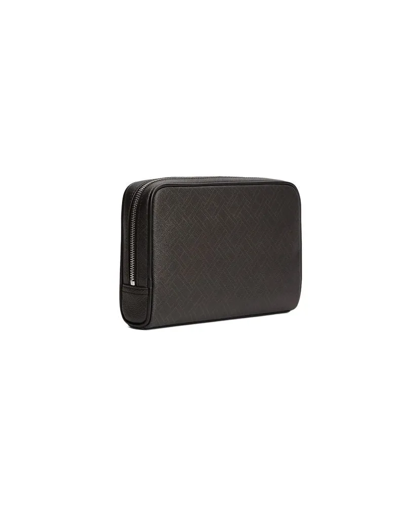 Tommy Hilfiger TH Flag Monogram Travel Wallet — Black Black