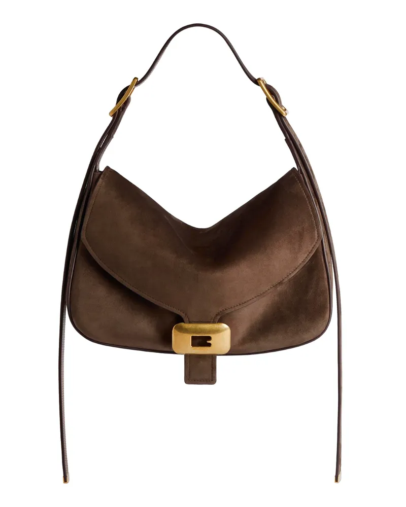 Balenciaga Women's Shoulder Bag Clicca Brown Calf Leather Brown