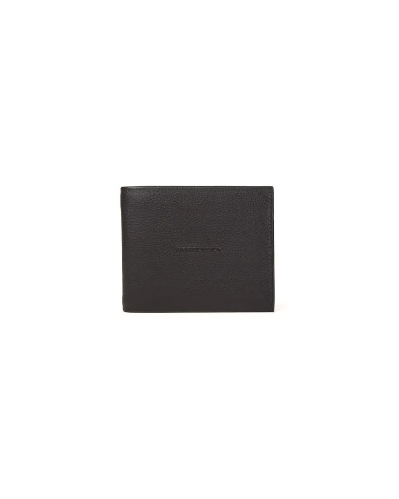 MOMO DESIGN Men's Wallet Black Leather Bags Black