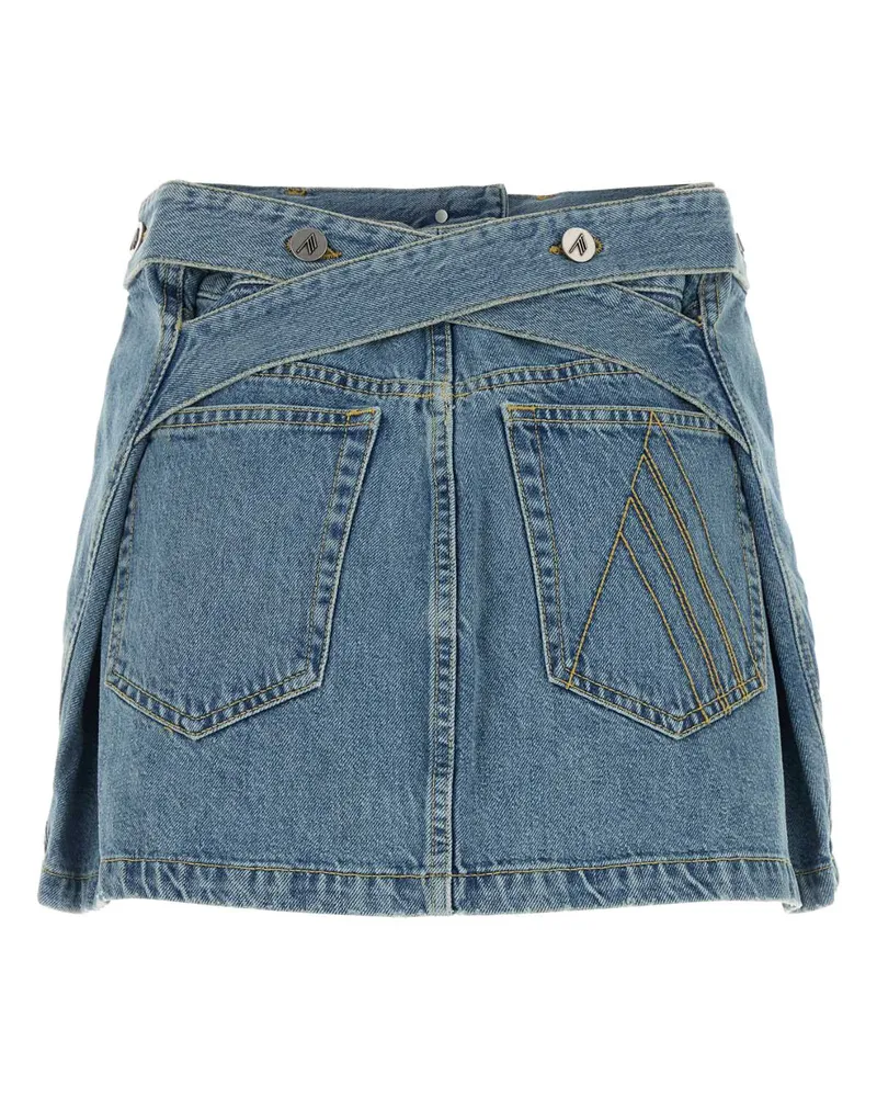 ATTICO Women's Denim Skirt Blue Cotton Blue