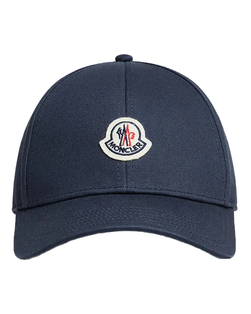 Moncler Cotton Gabardine Baseball Cap — Navy Navy