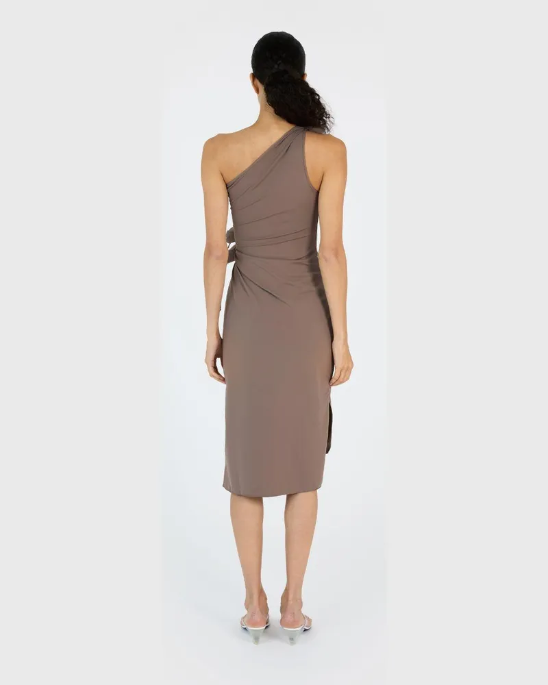 COPERNI Women's Dress Flower Brown Recycled Polyamide Brown