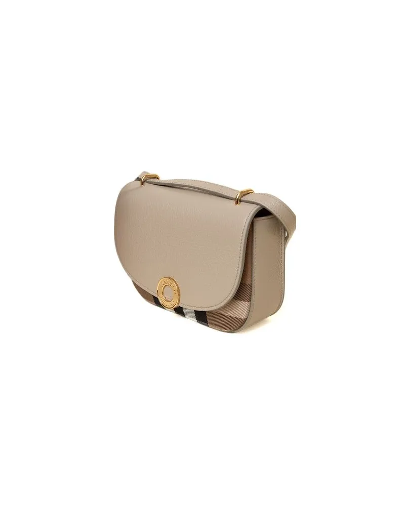 Burberry Grained Leather Crossbody Bag — Beige Beige