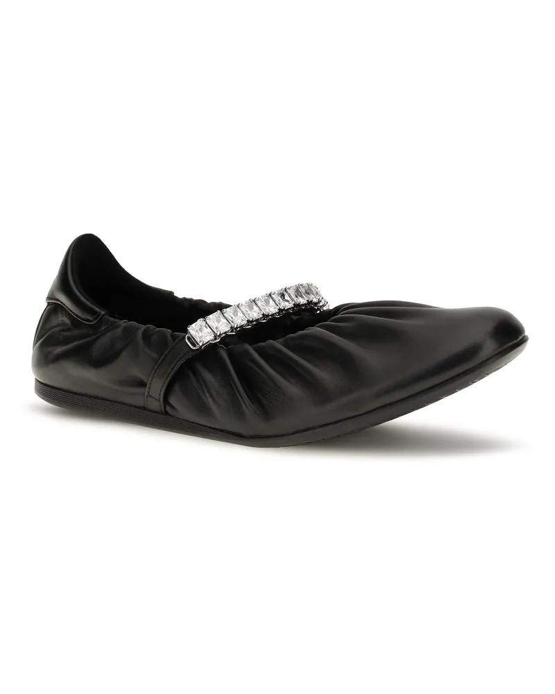 Jimmy Choo Women's Jade Ballerinas X Black-Crystal Black/crystal Flat Shoes Black