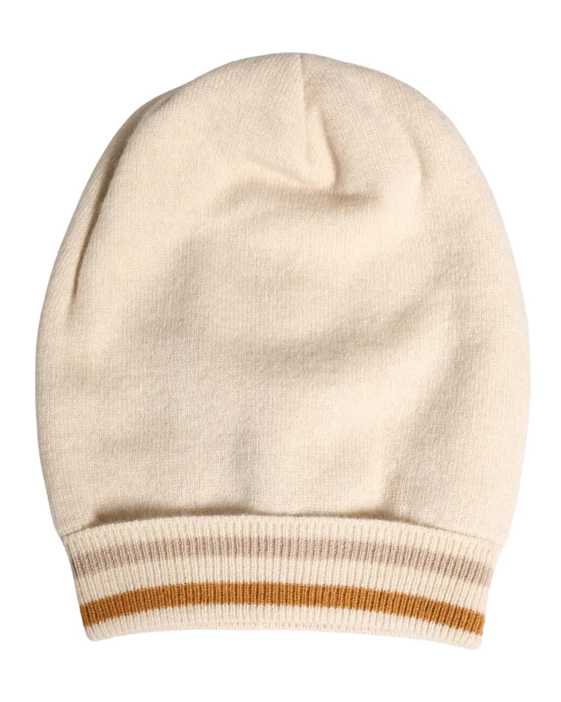 Dolce & Gabbana Beige Cashmere Knitted Women Winter Beanie Hat Beige