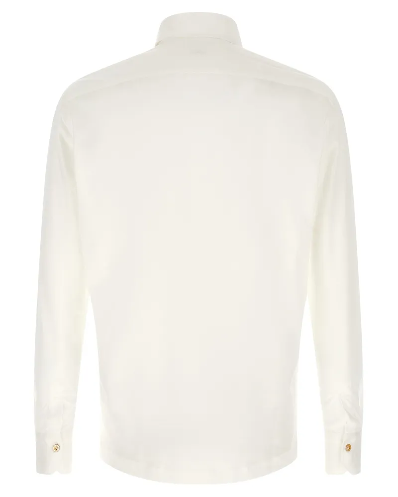 Kiton Men's White Cotton Polo Shirt White