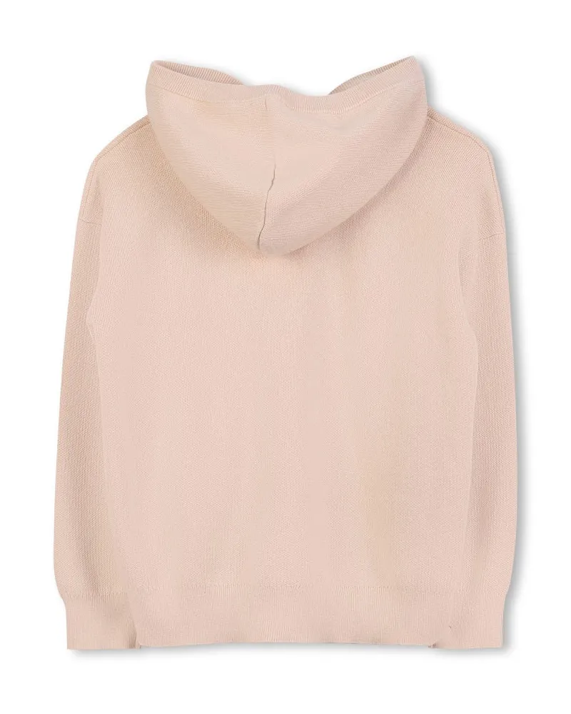 Chloé Cotton-Wool Knit Cardigan — Beige Beige