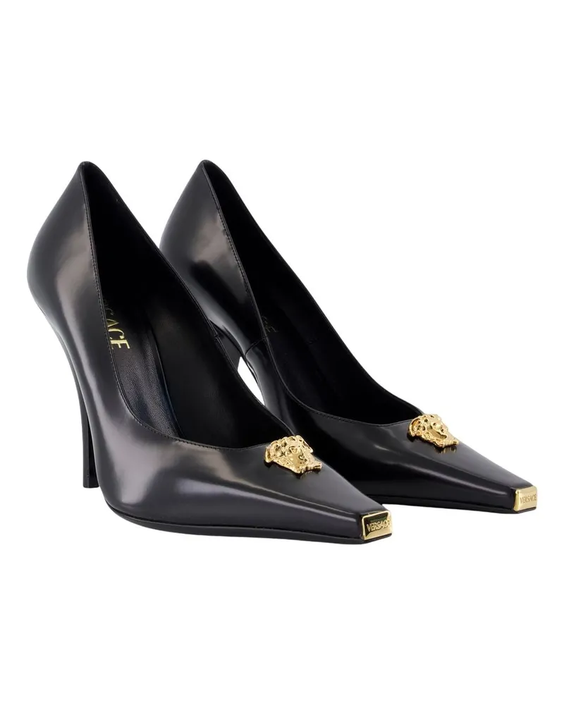 Versace Women's Leather Calfskin Pump Black Black